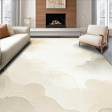 Ultra Soft Area Rug, Non Slip, Stain Resistant, Washable Area Rugs for Living Room, Bedroom, Ethereal Cloud Cream Boho Area With Artistic Neutral Tone Design(Beige)