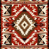 Ultra Soft Area Rug, Non Slip, Stain Resistant, Washable Area Rugs for Living Room, Bedroom, Southwest Inspired Geometric Elegance(Red)