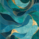 Elegant Transitional Patterned Accent(Blue)