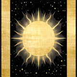 Ultra Soft Area Rug, Non Slip, Stain Resistant, Washable Area Rugs for Living Room, Bedroom, Contemporary Radiant Sunshine Artwork(Gold)
