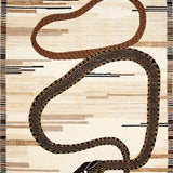 Ultra Soft Area Rug, Non Slip, Stain Resistant, Washable Area Rugs for Living Room, Bedroom, Vibrant Boho Wildlife Illustration(Beige)