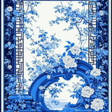 Charming White and Blue Tiled Design(Blue)