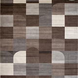 Ultra Soft Area Rug, Non Slip, Stain Resistant, Washable Area Rugs for Living Room, Bedroom, Luxurious Vintage-Inspired Geometric Theme(Brown)