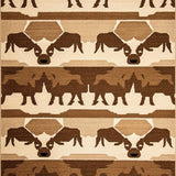 Charming Rustic Cow Imagery(Beige)