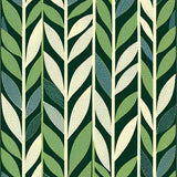 Contemporary Abstract Leaf Motif(Green)