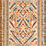 Ultra Soft Area Rug, Non Slip, Stain Resistant, Washable Area Rugs for Living Room, Bedroom, Sophisticated Geometric Braided Accent(Orange)