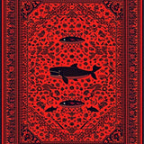 Contemporary Whale Graphic Motif(Red)