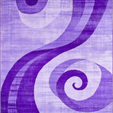Ultra Soft Area Rug, Non Slip, Stain Resistant, Washable Area Rugs for Living Room, Bedroom, Elegant Cozy Fluid Patterns(Purple)
