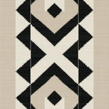 Ultra Soft Area Rug, Non Slip, Stain Resistant, Washable Area Rugs for Living Room, Bedroom, Elegant Black Diamond Pattern(Beige)