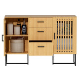 ODIKA MCM Single Side Wooden Buffet Cabinet
