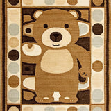 Ultra Soft Area Rug, Non Slip, Stain Resistant, Washable Area Rugs for Living Room, Bedroom, Natural Fiber Textured Look(Brown)