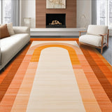 Ultra Soft Area Rug, Non Slip, Stain Resistant, Washable Area Rugs for Living Room, Bedroom, Cozy Twisted Rainbow Design(Brown)