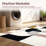 Ultra Soft Area Rug, Non Slip, Stain Resistant, Washable Area Rugs for Living Room, Bedroom, Contemporary Abstract Design Rug with Striking Geometric Shapes(Gray)