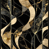 Chic Gold Accented Decorative(Black)