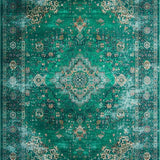 Ultra Soft Area Rug, Non Slip, Stain Resistant, Washable Area Rugs for Living Room, Bedroom, Classic Ornate Medallion Patterns(Blue)