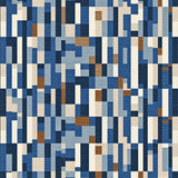 Contemporary Abstract Geometric Motif(Blue)