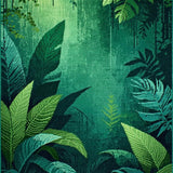 Tropical Green Textured Elegance(Green)