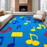 Ultra Soft Area Rug, Non Slip, Stain Resistant, Washable Area Rugs for Living Room, Bedroom, Brightly Hued Soundscape Design(Blue)