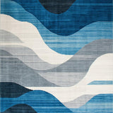 Subtle Grey Blue Geometric Elegance(Blue)