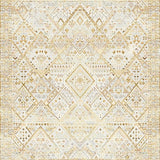 Contemporary Area with Artistic Diamond in Earthy Beige Shades(Ivory)