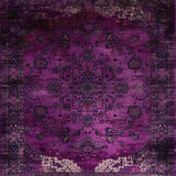 Ultra Soft Area Rug, Non Slip, Stain Resistant, Washable Area Rugs for Living Room, Bedroom, Elegant Distressed Oriental Motif(Purple)