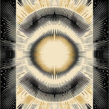 Boho Chic Accent Beige & Black Geometric Starburst(Beige)