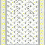Ultra Soft Area Rug, Non Slip, Stain Resistant, Washable Area Rugs for Living Room, Bedroom, Rustic Gray and White Petals(Yellow)