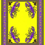 Ultra Soft Area Rug, Non Slip, Stain Resistant, Washable Area Rugs for Living Room, Bedroom, Charming Coastal Mardi Gras Vibe(Yellow)