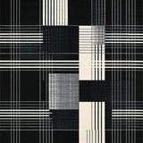 Ultra Soft Area Rug, Non Slip, Stain Resistant, Washable Area Rugs for Living Room, Bedroom, Abstract Black and Ivory Living Room Wool Rug(Black)