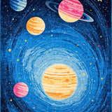 Celestial Cartoon Cosmos Motif(Blue)