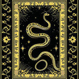 Ultra Soft Area Rug, Non Slip, Stain Resistant, Washable Area Rugs for Living Room, Bedroom, Elegant Black and Gold Print(Black)