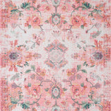 Ultra Soft Area Rug, Non Slip, Stain Resistant, Washable Area Rugs for Living Room, Bedroom, Sophisticated Textured Symmetrical Layout(Pink)
