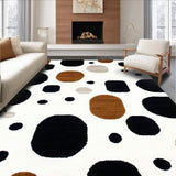 Ultra Soft Area Rug, Non Slip, Stain Resistant, Washable Area Rugs for Living Room, Bedroom, Stylish Vintage Cow Pattern(White)