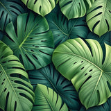 Lush Tropical Leaf Aesthetic(Green)