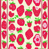 Lively Retro Strawberry Print(Red)