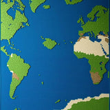 Ultra Soft Area Rug, Non Slip, Stain Resistant, Washable Area Rugs for Living Room, Bedroom, Vibrant Satellite World Map Design(Blue)