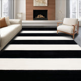 Ultra Soft Area Rug, Non Slip, Stain Resistant, Washable Area Rugs for Living Room, Bedroom, Stylish Abstract Tiled Arrangement(Black)