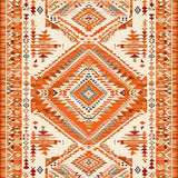 Ultra Soft Area Rug, Non Slip, Stain Resistant, Washable Area Rugs for Living Room, Bedroom, Stylish Abstract Warm Palette(Orange)