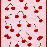 Ultra Soft Area Rug, Non Slip, Stain Resistant, Washable Area Rugs for Living Room, Bedroom, Adorable Cartoon Fruit Design(Pink)