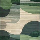 Ultra Soft Area Rug, Non Slip, Stain Resistant, Washable Area Rugs for Living Room, Bedroom, Elevated Entryway with Braided Design and Earthy Tones(Green)