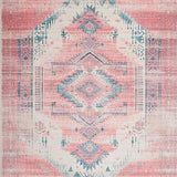 Ultra Soft Area Rug, Non Slip, Stain Resistant, Washable Area Rugs for Living Room, Bedroom, Tribal Floral Pink Aesthetic(Pink)
