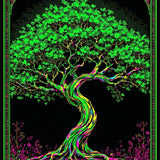 Ultra Soft Area Rug, Non Slip, Stain Resistant, Washable Area Rugs for Living Room, Bedroom, Psychedelic Nature-Inspired Fusion(Green)