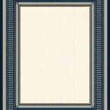 Navy Blue Geometric Harmony(Beige)