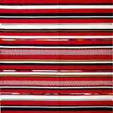 Artisanal Colorful Striped Aesthetic(Red)