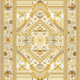 Ultra Soft Area Rug, Non Slip, Stain Resistant, Washable Area Rugs for Living Room, Bedroom, Artful Whimsical Knitted Touch(Gold)