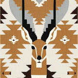 Ultra Soft Area Rug, Non Slip, Stain Resistant, Washable Area Rugs for Living Room, Bedroom, Antelope Print Camel Gray Living Room Rug(Beige)