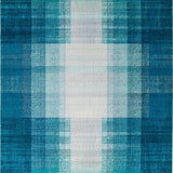 Ultra Soft Area Rug, Non Slip, Stain Resistant, Washable Area Rugs for Living Room, Bedroom, Washable Ombre Striped Rug: Modern Abstract Area Rug(Blue)