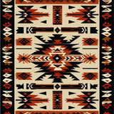 Ultra Soft Area Rug, Non Slip, Stain Resistant, Washable Area Rugs for Living Room, Bedroom, Earthy Toned Tribal Art Design(Beige)