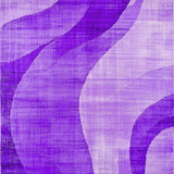 Ultra Soft Area Rug, Non Slip, Stain Resistant, Washable Area Rugs for Living Room, Bedroom, Chic Artistic Abstract Waves(Purple)