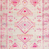 Ultra Soft Area Rug, Non Slip, Stain Resistant, Washable Area Rugs for Living Room, Bedroom, Chic Minimalist Floral Design(Pink)